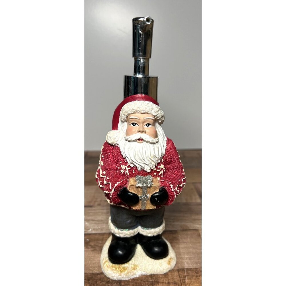 Santa Claus Christmas Kitchen Soap Dispenser Decorative Holiday Ceramic Figurine